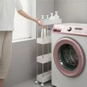 [생활] 4단 슬림 이동식 틈새수납장 주방 욕실 다용도 트롤리 선반