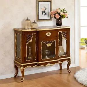 [진영가구] 다이안 마호가니 장식장 콘솔-엔틱골드