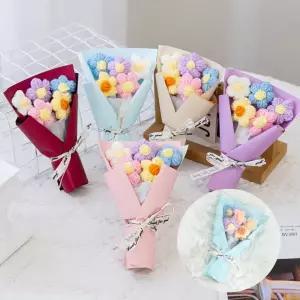 기념 선물 조화 모루 인기제품 학예회 부케 꽃다발 완제품 꽃 축제 뜨개 축하 트렌드