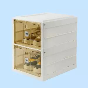 접이식 2단 신발수납장 자석도어+ 플라스틱 신발정리함 화이트 신발장 대용량 현관 정리함