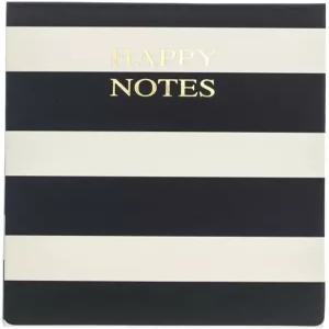 그래피크 포켓 노트 흑백 스트라이프 디자인 - 75장 3인치 x 4인치 자석 잠금장치와 재미 금박으로 장식된