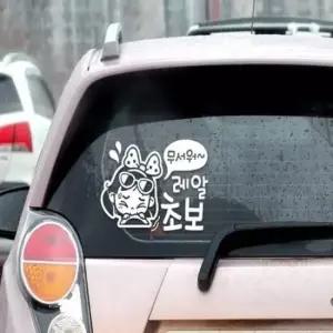 [CAR] 초보 반사 스티커 왕초보운전 도로연수 귀여운초보운전 개별화물 방수스티커