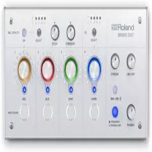 롤랜드 브리지 캐스트 듀얼 버스 게이밍 믹서 인 스 화이트 프로 오디오 스트리밍 인터페이스 및 온라인