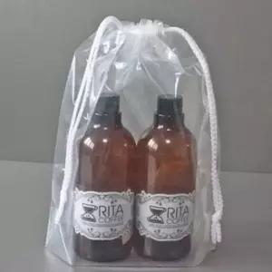 비닐 방수 투명 파우치 복주머니 조임 주머니 더스트백