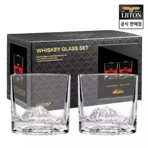 LIITON) 레이니어산 위스키 글라스 2개 세트