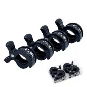 범용 유모차 클립 프램 장난감 선글라스 담요용 4PCS 다용도 고정 장치 - 블랙