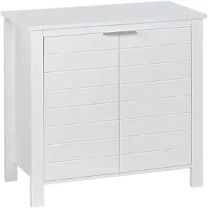 리버리지 매디슨 2도어 욕실 수납장 3개의 선반과 수건 수납을 위한 양문 있는 독립형 린넨 캐비닛