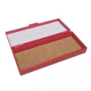 실험실 슬라이드글라스 50장수납 박스 과학자재 청색 병원 안전보관