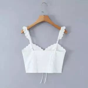 세군다 여친 캐주얼 프렌치 레이스 서머 나시 브이넥 스트랩 조끼 싱글 DOS2