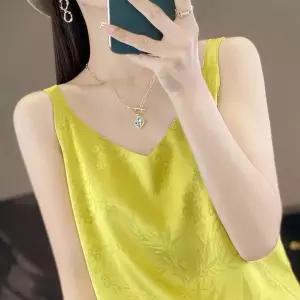 세군다 여성 이너 캐주얼 정장 아우터 나시 탑 조끼 실키 DOS1