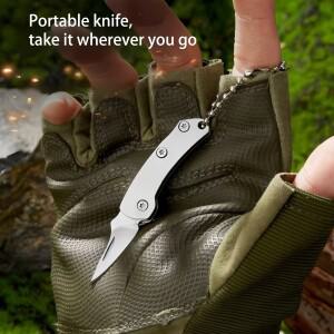 미니 접이식 칼 가정용 개봉용 분리형 키체인  도구 야외 캠핑