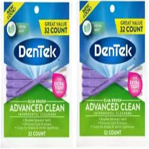 덴텍 클린 이지 리치 치실 픽 고급 불소 코팅 구강 청결제 블라스트 맛 32개입 (2팩)