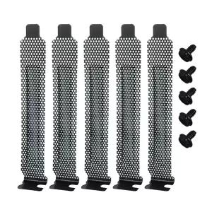 YS0911 5피스 PCI 슬롯 커버 하드 스틸 먼지 필터 블랭킹 플레이트 통풍 나사 냉각 팬 포함 컴퓨터