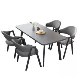 모던 그레이 식탁 의자 북유럽 카페 테이블 4인용 인테리어 세트