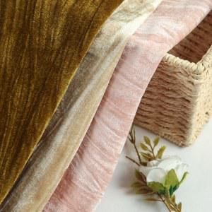 하이 에칭 실크 배경 원피스 컷아웃 식물 맨투맨 플라워 컬러 벨벳 퍼플 원단