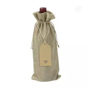 와인 포장 주머니 10p 천연 삼베 소재 병 보관 선물용 기름병 커버 끈 조임
