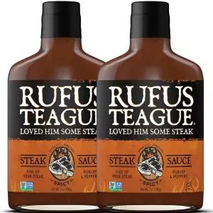 루퍼스 티그 스파이시 스테이크 소스 2팩 천연 재료를 사용한 프리미엄 바비큐 수상 경력에 빛나는 대담한