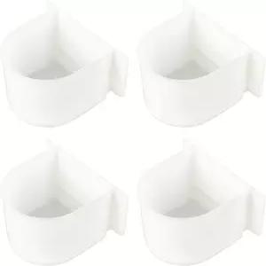 핸드메이커 앵무새 케이지 교체 식품 및 물컵 화이트 버드 피더 윙드 유니버설 플라스틱 컵 작은 새를 위한