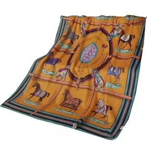 극세사담요 대형 담요이불 무릎 블랭킷 캠핑 오렌지 소파