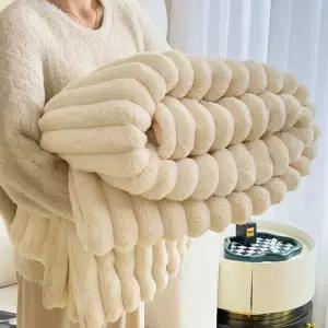 극세사 퍼 담요 블랭킷 이불 소파 인조 벨벳 겨울