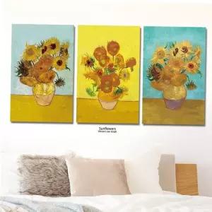 꽃병 해바라기들 액자 캔버스 명화 사무실액자 속 고흐 3종set
