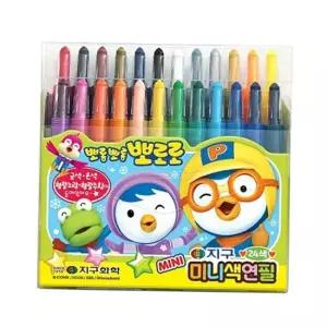 미니샤프식색연필 어린이 뽀로로 지구화학 24색 (12개입)
