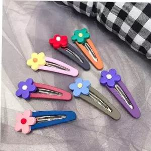 무광 플라워 5P TBZ 컬러핀 똑딱핀 헤어