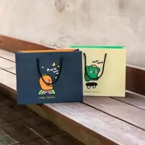 [문구] 쇼핑백 선물백 당근 종이백 10개세트