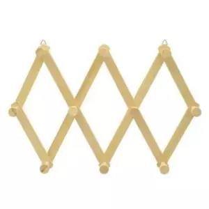 [생활] 벽걸이 후크 자바라 원목 옷걸이 나무 수납 걸이 중형