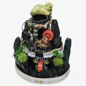 원형 2단물레방아 숯부작MTFH016