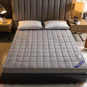 매트리스토퍼 바닥 자가발열 6cm 회색 매트리스 매트 90x20 토퍼 체크 80x190cm