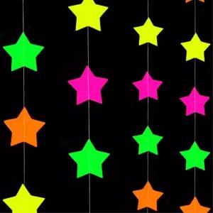 형광 별 벽장식 배너 파티 가렌드 성탄절분위기 겨울장식 겨울장식소품 쇼핑몰 연말