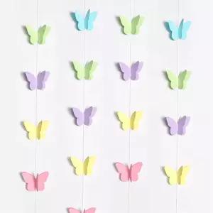 스튜디오 가렌드 벽장식 나비가랜드 파티소품 성탄절 성탄절분위기 장식배너 파티용품