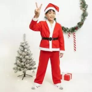 코스튬 크리스마스 산타 옷 세트 청소년 산타복 바지 복장