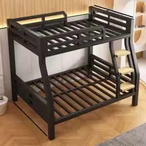 성인용 2층 침대 인테리어 블랙 철제 공간