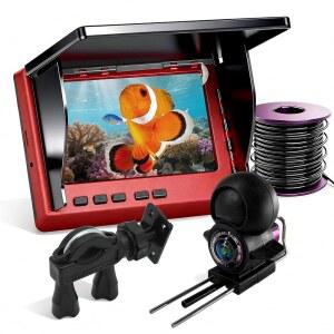 4.3인치 HD IPS 화면, 220 광각 뷰, 50피트 방수 케이블 및 6000mAh 배터리를 갖춘 선모른 수중 낚시 카메라 u2013 얼음, 호수, 보트, 카약 낚시에 이상적입니다