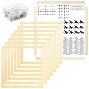 LDXDRU 6Pcs 캔버스 스트레처 바 16 x 16 인치 캔버스 프레임 세트 캔버스 페인팅을 위한 프레임 유화 판화 숫자 및 터의 페인팅