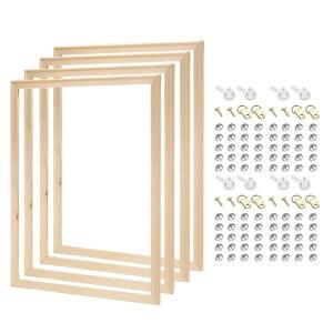 파티킬 16x20인치 캔버스 스트레처 바 유화 터 사진 아트 액세서리 숫자로 칠하기 위한 4세트 DIY 탈착식 나무 캔버스 프레임 키트