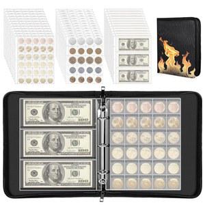 수집가용 오클린 코인 컬렉션 북 홀더 400 포켓 코인 컬렉션 앨범 및 36 페이퍼 화폐 정리함 바인더 동전 화폐 페니 우표 용 멀티 사이즈 코인 보관 케이스