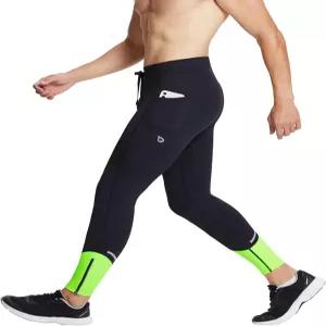 발레프 남성 겨울 러닝 타이츠 보온 사이클링 팬츠 방수 포켓 지퍼 다리 추운 날씨