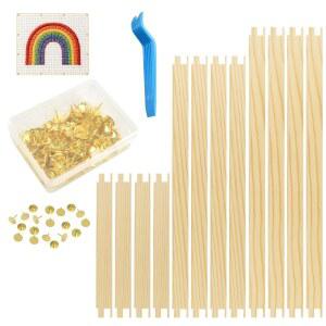 니들포인트 스트레처 바 세트 3 사이즈 12Pc 나무 캔버스 스트레처 바 프레임 키트 100 택 택 리무버 도구 자수 및 크로스 프레임이 포함되어