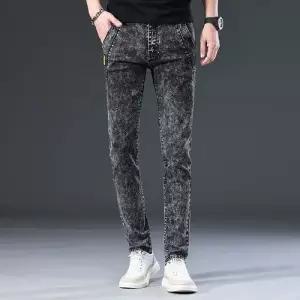 회색 스키니 슬랙스 청바지 스판 남자배기바지 눈꽃 ible1
