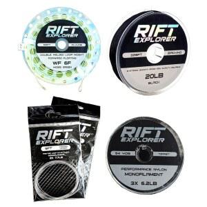 WF 플라이 낚싯줄 키트 6WT 듀얼 용접 루프 프리타이드 리더 브레이드 백킹 티펫