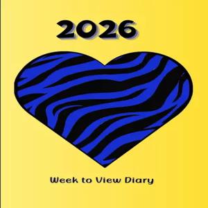 2026년 일기 시크 블루 지브라 프린트 하트 디자인 55x85 비즈 또는 학생용으로 이상적입니다