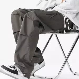 호크아이 바지 남성용 와이드 대학생팬츠 슬랙스 카고 솔리드 데일리룩 배기핏 KUK5