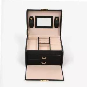 악세사리보관 액세서리 귀걸이보관함 보석함 블랙 3단 시계보관함