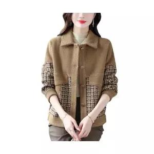 타노스여자 데일리룩 자켓 린넨마 숏코트 니트가디건 엄마옷 중년 40대 50대 재킷 상의 KUK3