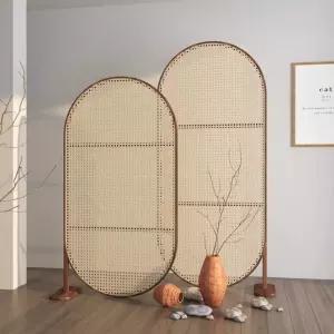 카페 자바라 병풍 우드 스크린 아치형 막이 가림막 라탄