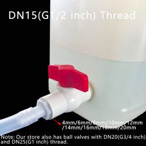 1PC 탱크 밸브 배수 스위치 스레드 흐름 조절 G1 호스 인치 커넥터 DN15