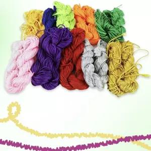 오렌지토파즈 전통 매듭실 매듭끈 나일론 팔찌 만들기 재료 뜨개질
